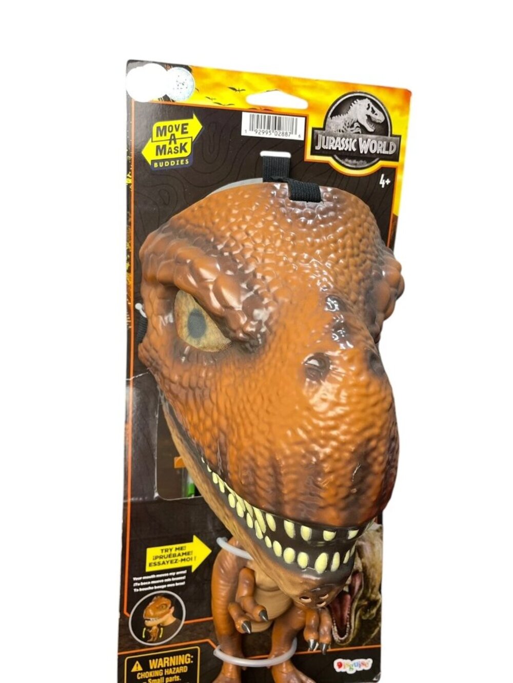 Move A Mask Buddies Jurassic World Dinosaur T-REX Halloween Mask AWESOME!! NEW